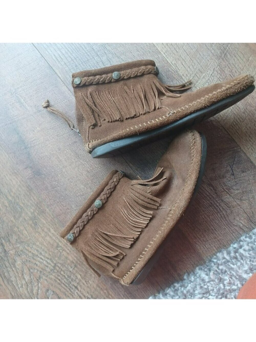 Minnetonka Suede booties or slippers 8